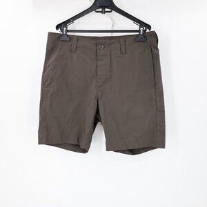 Triple aught deisgn Shorts Men's 34 Chino Button Fly Green Cotton Nylon Blend